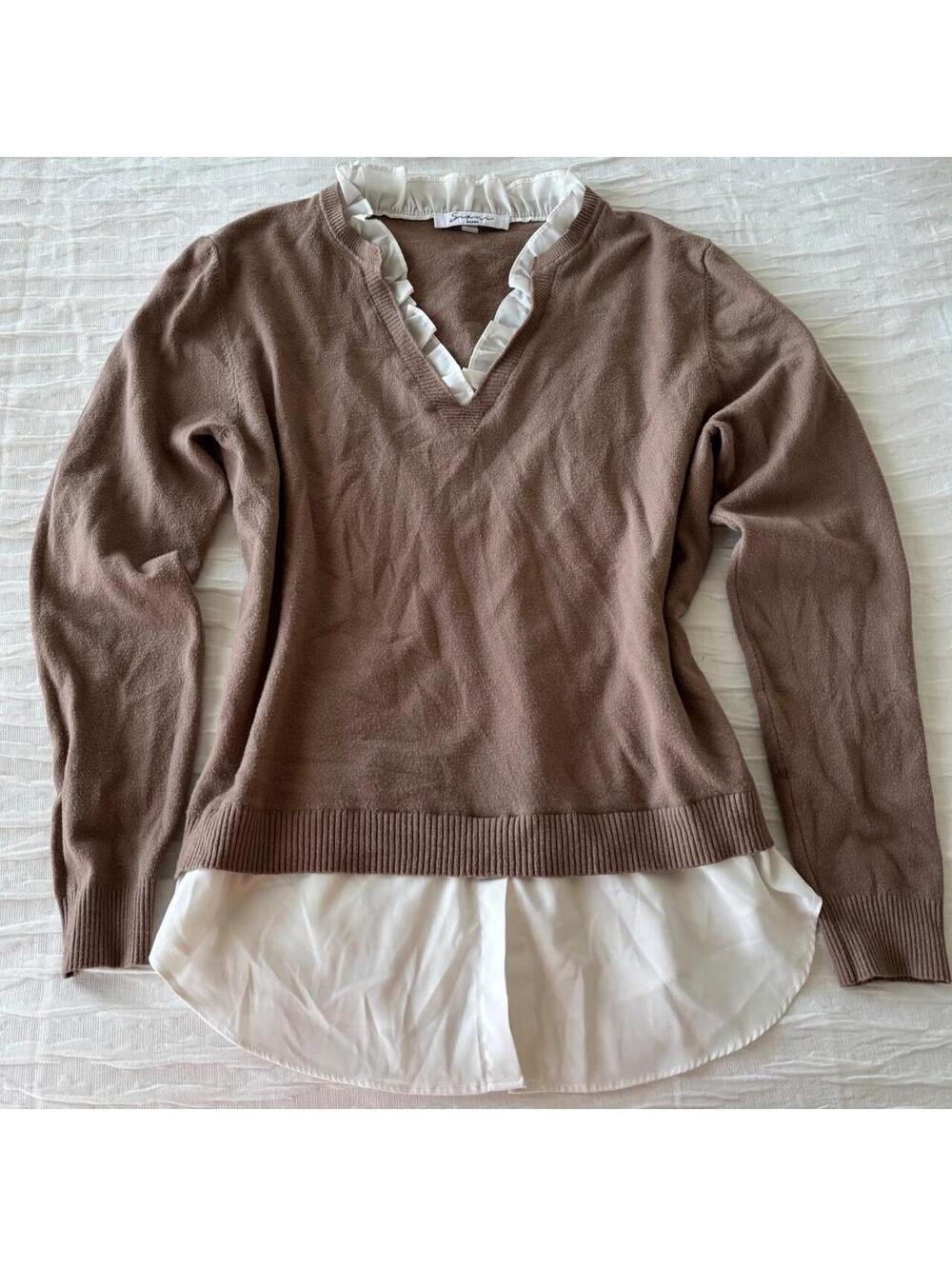 Women's Brown and Multi Jumper